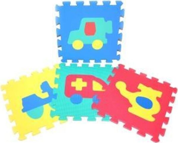 Měkké puzzle bloky dopravní prostředky 30 cm