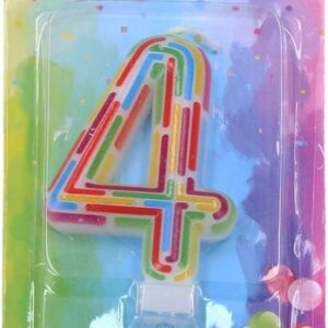 Párty svíčka číslo 4 Čárky