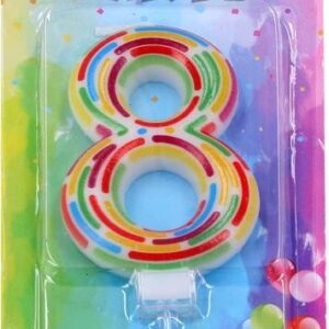 Párty svíčka číslo 8 Čárky