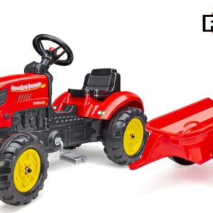 Šlapací traktor 2058L Country Farmer s vlečkou - červený