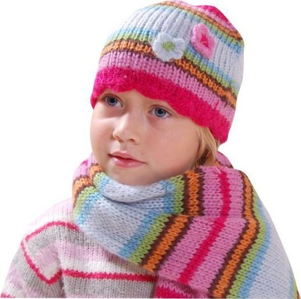 čepice dívčí pletená