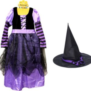 Set karneval - čarodějnice fialová