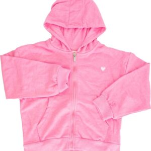 Mikina divčí s kapucí celopropínací