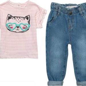 Dívčí set - tričko a kalhoty džínové