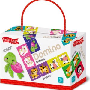 Far Far Land Domino s obrázky zvířátka 28 karet