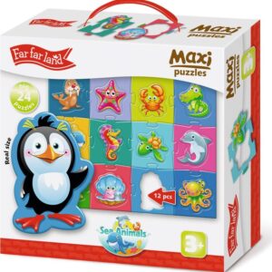 Far Far Land Maxi Puzzle mořská zvířátka 24 dílků 61x47 cm