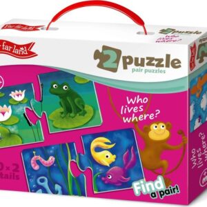 Far Far Land Puzzle párovací domečky zvířat