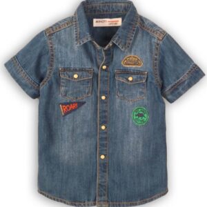 Košile džínová chlapecká s krátkým rukávem
