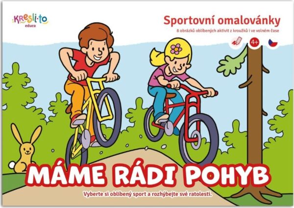 Máme rádi pohyb - Sportovní omalovánky A5