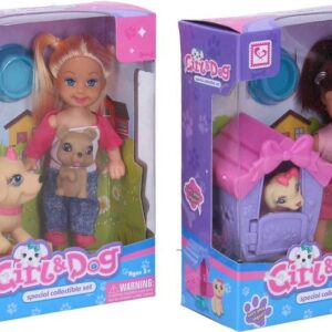 Panenka s pejskem 14 cm