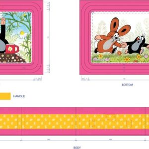 Plechový kufřík krtek růžový 19