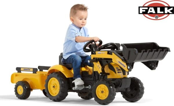 Šlapací traktor 2076M Komastu Pedal backhoe s přívěsem