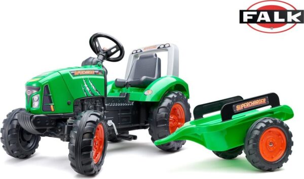 Šlapací traktor Supercharger zelený