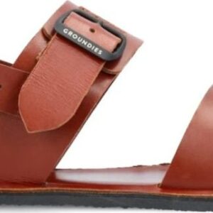 Dámské barefoot sandály GROUNDIES Kos Cognac
