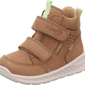 Dětská celoroční obuv BREEZE Brown/Light Green Gore-Tex