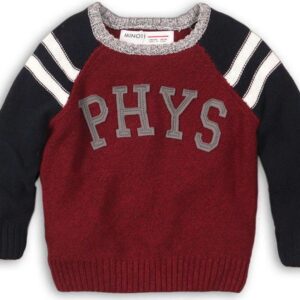 Svetr chlapecký s kontrastními rukávy