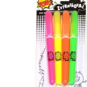 Zvýrazňovače fluo sada 4 ks