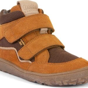 Dětské zimní barefoot boty TEX WOOL Cognac