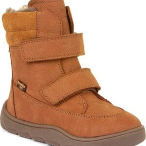 Dětské zimní barefoot boty ZERU TEX WINTER Cognac