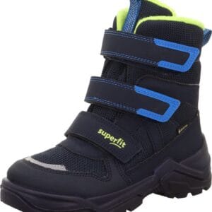 Dětské zimní boty barefit SNOW MAX Blue/Yellow Gore-Tex