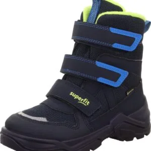 Dětské zimní boty barefit SNOW MAX Blue/Yellow Gore-Tex