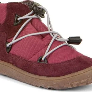 Dívčí celoroční barefoot boty TEX TRACK Bordeaux