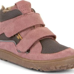 Dívčí zimní barefoot boty TEX WOOL Gray Pink