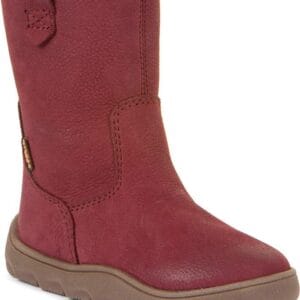 Dívčí zimní barefoot kozačky ZERU TEX BOOT Bordeaux