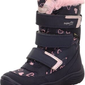 Dívčí zimní boty CRYSTAL Blue/Pink Gore-Tex