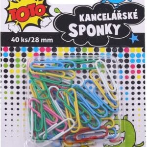 Sponka kancelářská barevná 40 ks