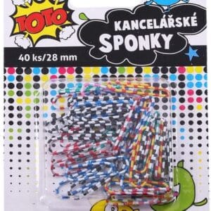 Sponka kancelářská pruhovaná 40 ks