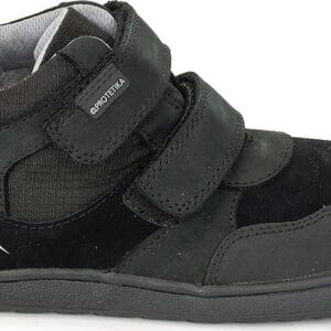 Chlapecké celoroční boty s membránou Barefoot BANET BLACK