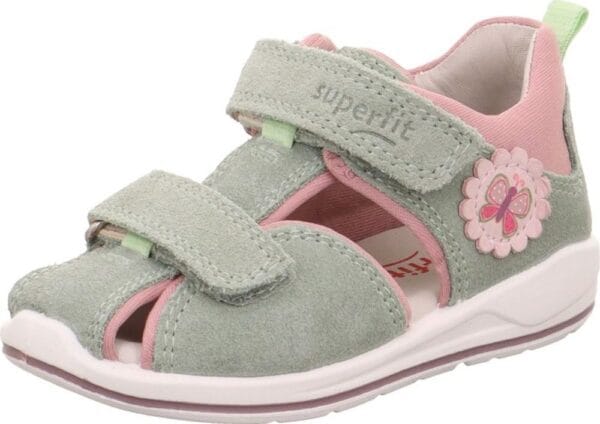 Dívčí sandály BOOMERANG Light Green/Pink Superfit 1-000866-7500 světle zelená - 25