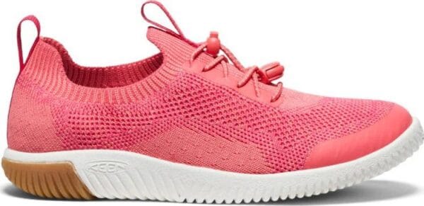 Dívčí tenisky barefoot kompromis KEEN KNX KNIT LACE YOUTH dubarry/star white - 38