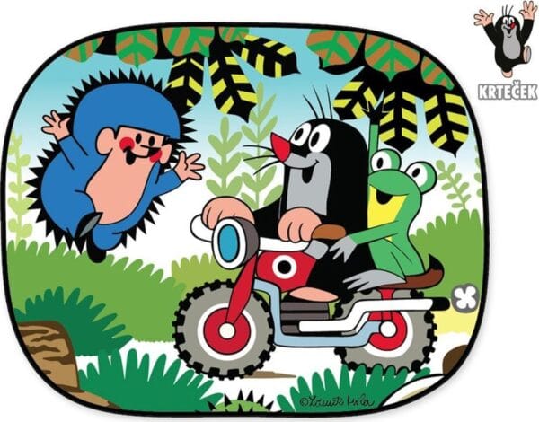 Stínítko do auta 2X Krtek a motorka