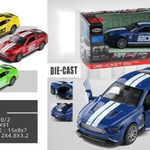 Auto kovové s pruhy na zpětné natažení 12 cm