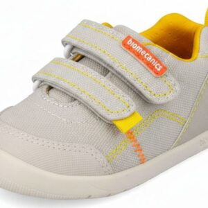 Chlapecké barefoot plátěné tenisky LONA BASICA BEIGE Y AMARILLO Biomecanisc 262190-C891 - 26