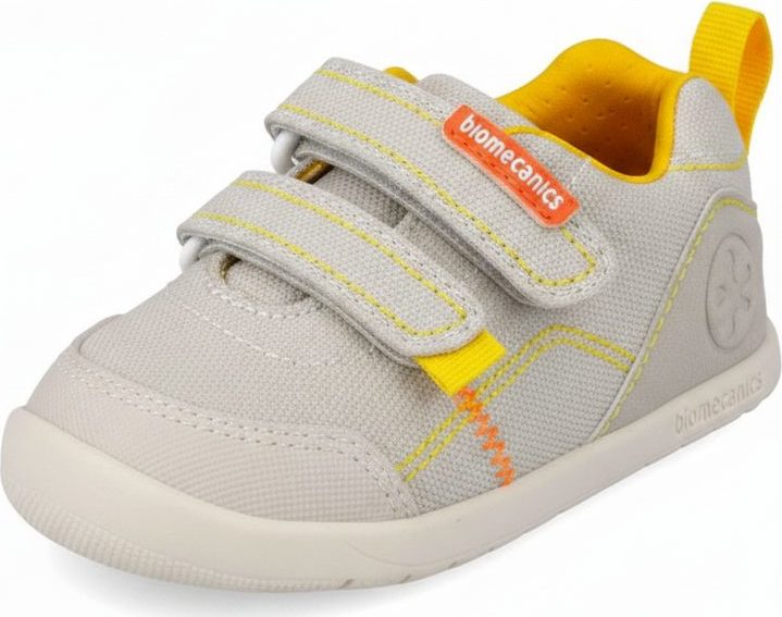 Chlapecké barefoot plátěné tenisky LONA BASICA BEIGE Y AMARILLO Biomecanisc 262190-C891 - 26