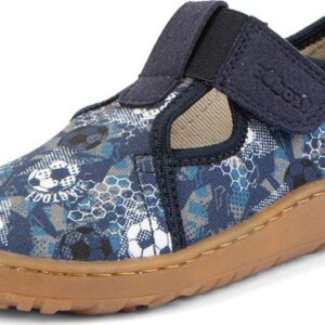 Chlapecké plátěné barefoot přezůvky CANVAS T-BAR BLUE Froddo G1700439-5 - 36