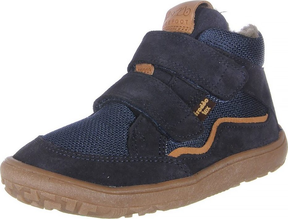 Chlapecké zimní barefoot boty TEX WOOL Dark Blue