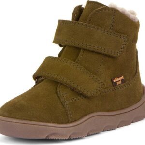 Chlapecké zimní barefoot boty ZERU TEX FURRY Olive