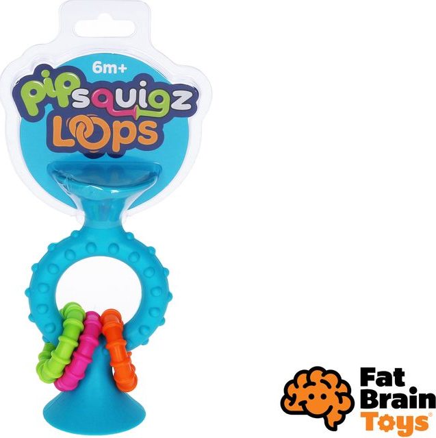 Chrastítko pipSquiz Loops modré