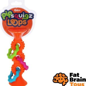 Chrastítko pipSquiz Loops oranžové