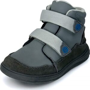 Dětské celoroční barefoot boty Bugga NUVA Dark Grey B00198-09 - 33