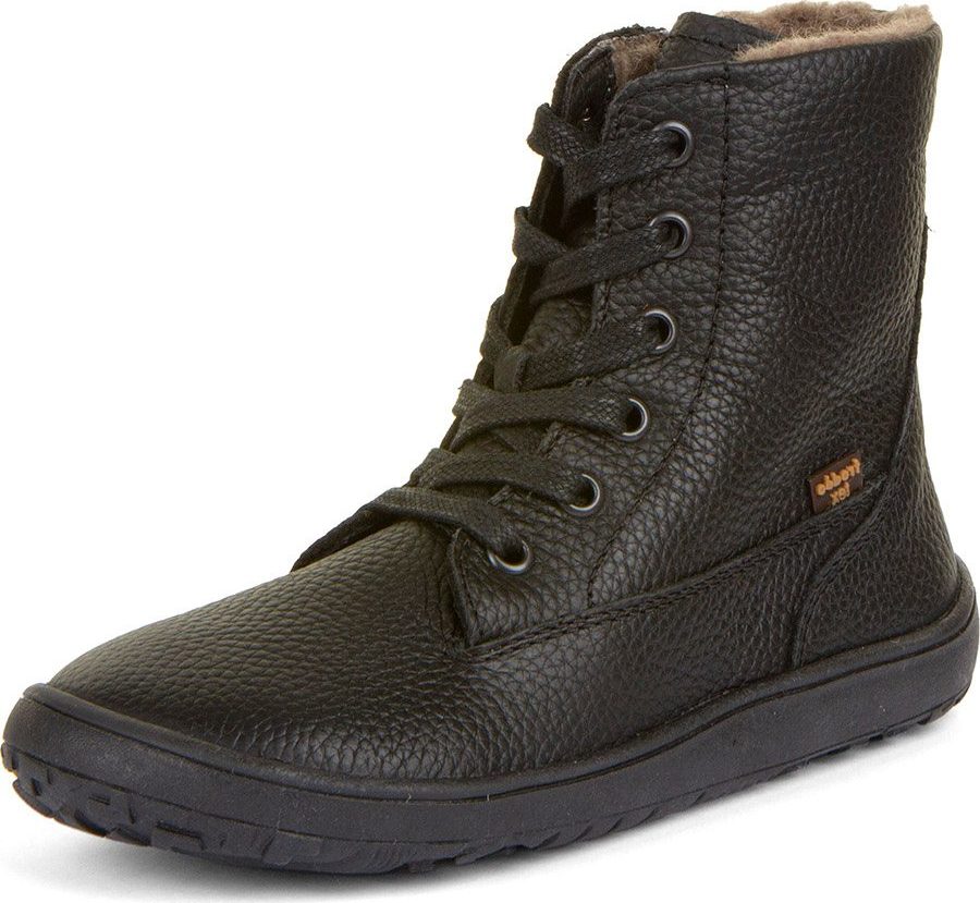 Dětské zimní barefoot boty TEX LACES Black