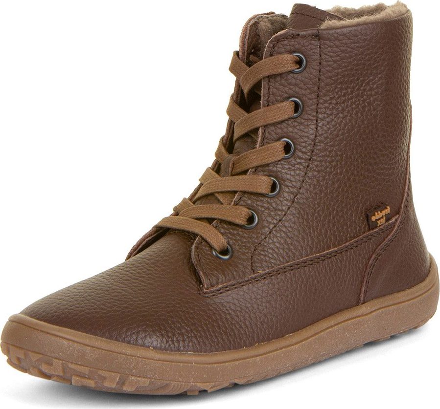 Dětské zimní barefoot boty TEX LACES Brown