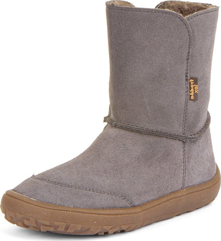 Dětské zimní barefoot boty TEX SUEDE Gray
