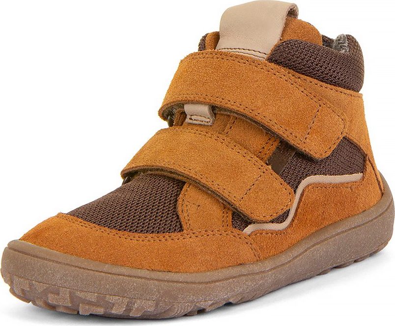 Dětské zimní barefoot boty TEX WOOL Cognac