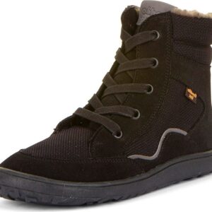 Dětské zimní barefoot boty TEX WOOL GROW Black