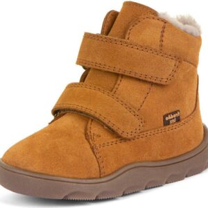 Dětské zimní barefoot boty ZERU TEX FURRY Cognac